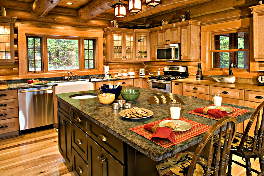 Rustic kitchen design by Country Cabinets